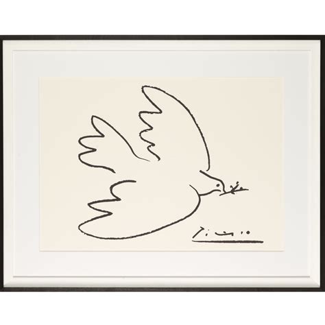 Picasso 'Dove of Peace' Framed Print, 74 x 94cm