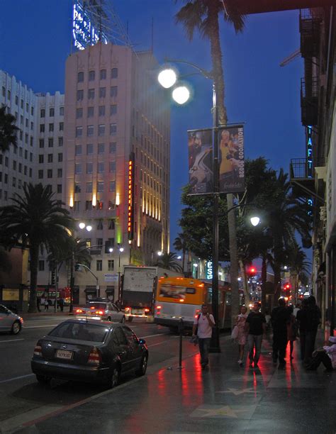 File:Hollywood Boulevard at night.jpg