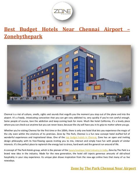 Best Budget Hotels Near Chennai Airport - Zonebythepark