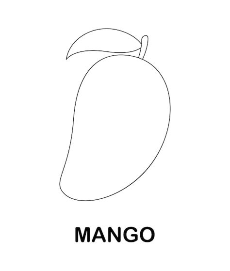 Premium Vector | Coloring page with Mango for kids