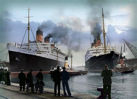 RMS Berengaria and the Queen Mary Southampton Rms Queen Elizabeth ...