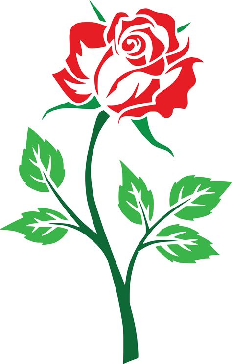 Free Clipart Of A red rose