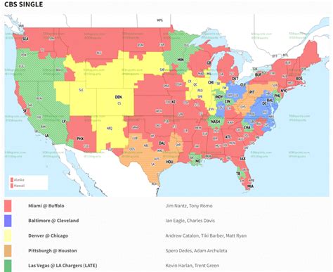 Week 4 NFL TV Coverage Map - Sports Illustrated Arizona Cardinals News ...