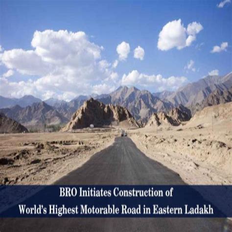 BRO Initiates Construction of World’s Highest Motorable Road in Eastern ...