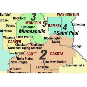 Minnesota 2022 Congressional Districts Wall Map by MapShop - The Map Shop