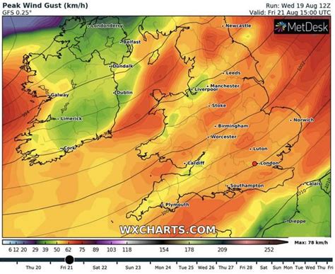 London weather forecast: When Storm Ellen will capital - exact timings ...