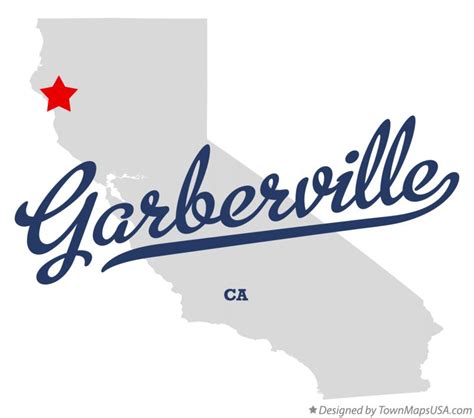 Map of Garberville, CA, California