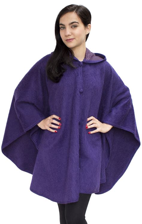 Alpaca Hooded Wool Short Cloak Cape