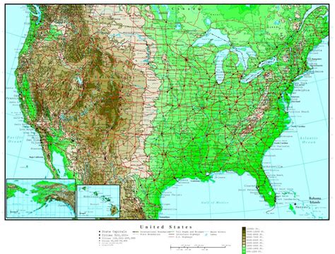 United States Elevation Map - Topographic Map Of Florida Elevation - Printable Maps