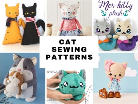 30+ Free Stuffed Cat Sewing Patterns - Adorable Plushies ⋆ Hello Sewing