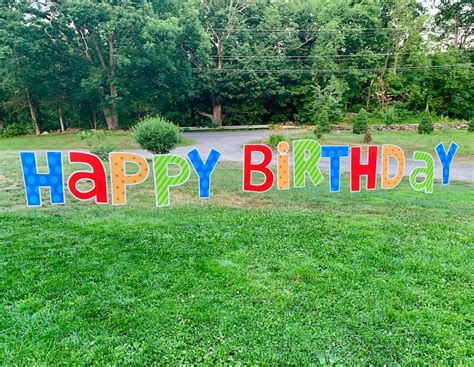 Happy Birthday Letters Yard Sign Yard Letters 24 | Etsy