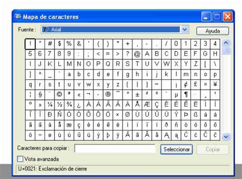 Mapa De Caracteres Shrink