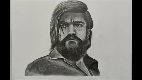 Sketch of Rocky Bhai | Rocking Star Yash | KGF - YouTube