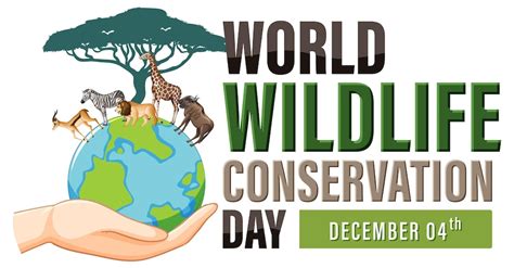 Free Vector | World wildlife conservation day banner design