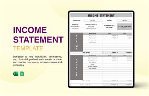 Pro Forma Income Statement Template Google Sheets