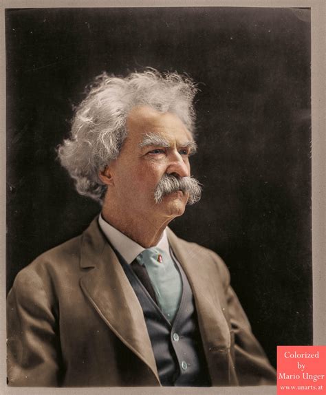 Mark Twain, 1907, colorized. : r/OldSchoolCool