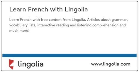 Learn French with Lingolia