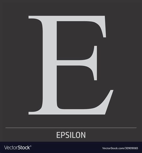 Epsilon greek letter icon Royalty Free Vector Image