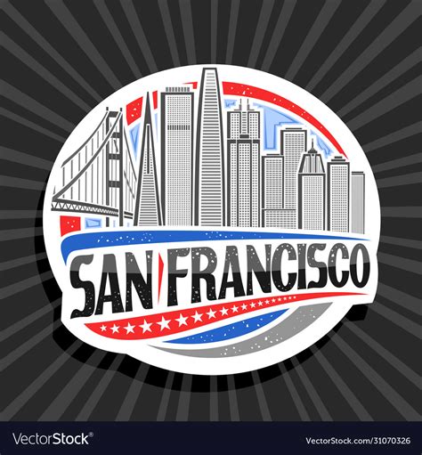 Logo for san francisco Royalty Free Vector Image