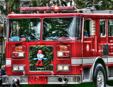 Firetruck In Holiday Parade Free Stock Photo - Public Domain Pictures
