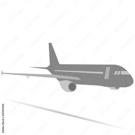 vector image of an airplane on a white background Stock Vector | Adobe Stock