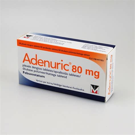 ADENURIC, 80 mg, plėvele dengtos tabletės, N28 | Gintarinė vaistinė