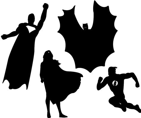 Justice League Silhouette | Free vector silhouettes