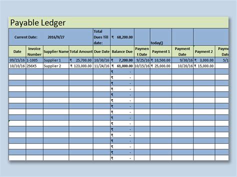 Accounts Payable Report Template