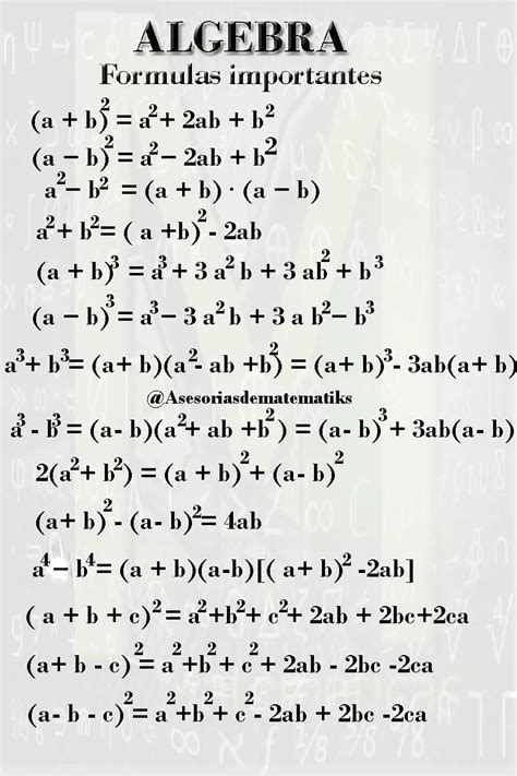 E · Álgebra I [fórmulas] CDC