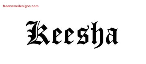 Blackletter Name Tattoo Designs Keesha Graphic Download - Free Name Designs