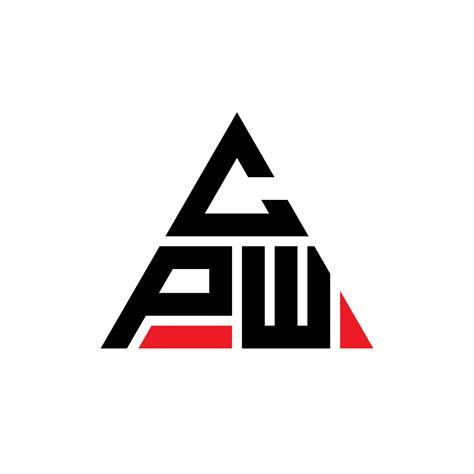 CPW triangle letter logo design with triangle shape. CPW triangle logo ...