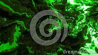 Underground Hell Fire. Motion. Abstract Spreading Green Hell Molten ...