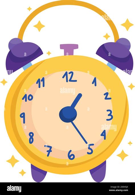 alarm clock wakeup time cartoon icon vector illustration Stock Vector Image & Art - Alamy