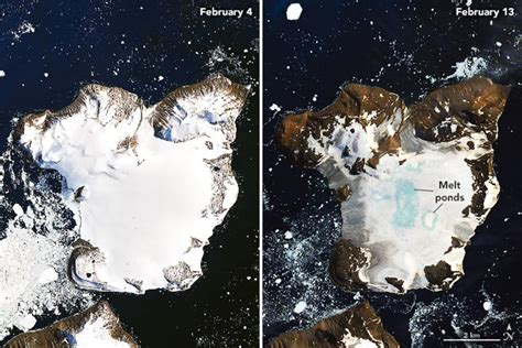 Dramatic Melting of Antarctica Under Record Heat Caught by Shocking NASA Satellite Images