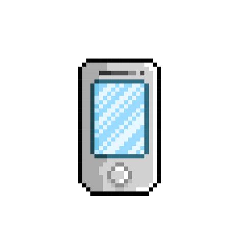 white mobile phone in pixel art style 22027452 Vector Art at Vecteezy