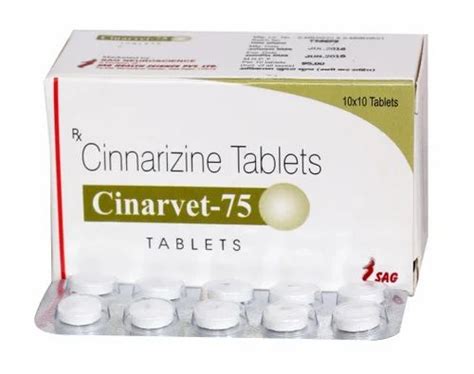 Cinnarizine 75mg, Packaging Type: Strips at Rs 95/strip in New Delhi | ID: 13734917897