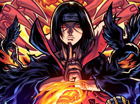 1400x1050 Resolution Itachi Uchiha Cool Digital Art Naruto HD 1400x1050 Resolution Wallpaper ...