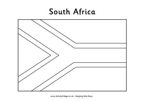 Printable Coloring Page Flag Of South Africa