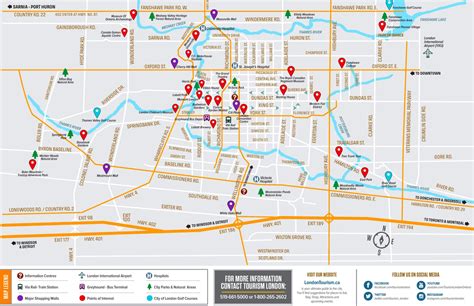 London (Ontario) tourist map - Ontheworldmap.com