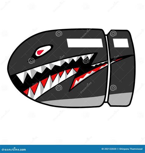 Shark Teeth Inspection Cartoon Vector | CartoonDealer.com #39586521