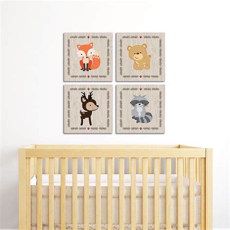 Woodland Creatures - Nursery Décor - 11” x 11” Foam Board Nursery Wall ...