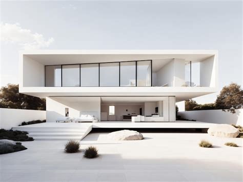 Premium AI Image | Photo high grey house for large family with grey modern house exterior