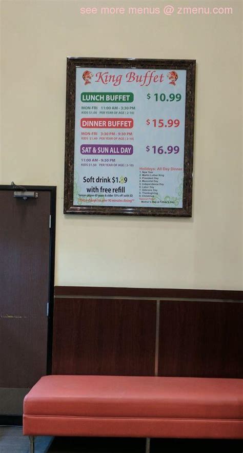 Online Menu of King Buffet Restaurant, Los Angeles, California, 90027 ...