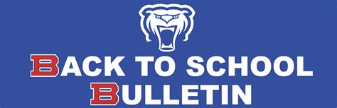 2023-24 School Year - The Back to School Bulletin - Bartlett City Schools