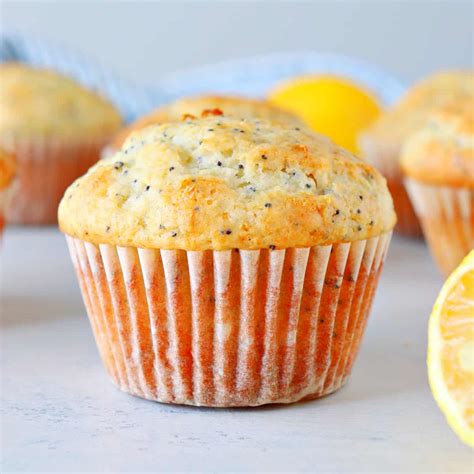 Lemon Poppy Seed Muffins - Crunchy Creamy Sweet