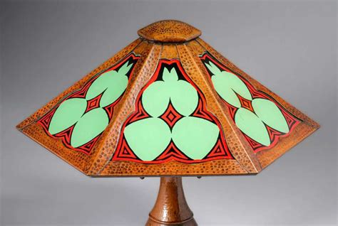 Limbert Hammered Copper Six-Panel Lamp c1910 | California Historical Design