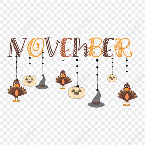 Lovely November Clip Art, Pumpkin PNG, November PNG Transparent Background, Autumn PNG, Pumpkin ...