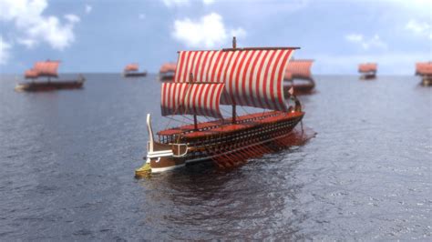 Trireme Greek Warship 3D model | CGTrader