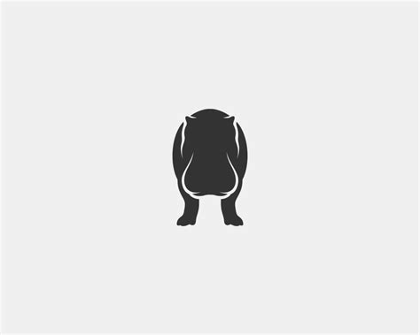 hippopotamus vector silhouette 12005469 Vector Art at Vecteezy