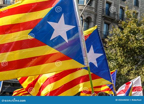 Catalan independence flags stock photo. Image of nation - 45544658